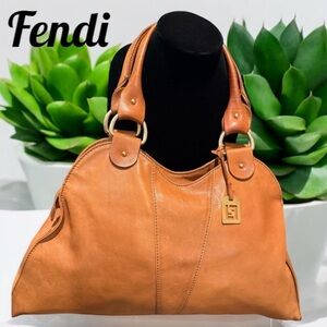 Fendi Leather Devil Trapezio Large Satchel EUC